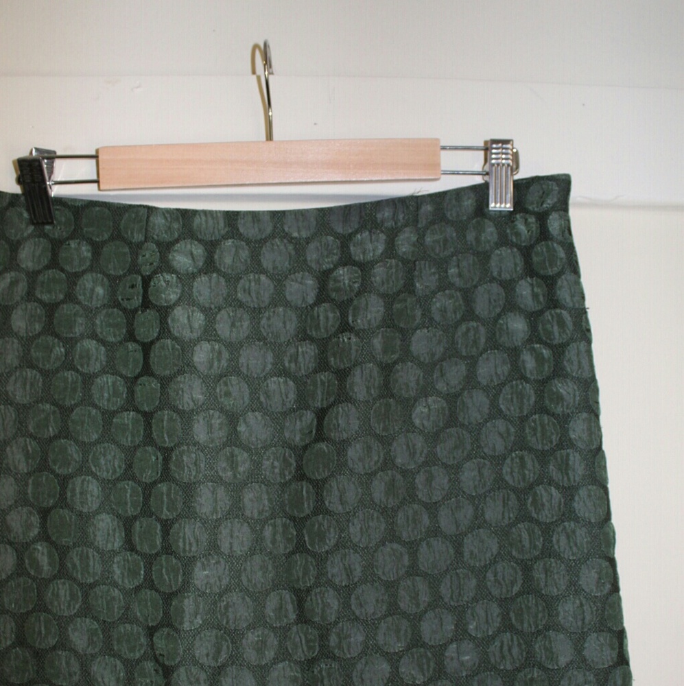 MAEVE hunter green Pencil Skirt with Polka Dot monochromatic Pattern 🟢